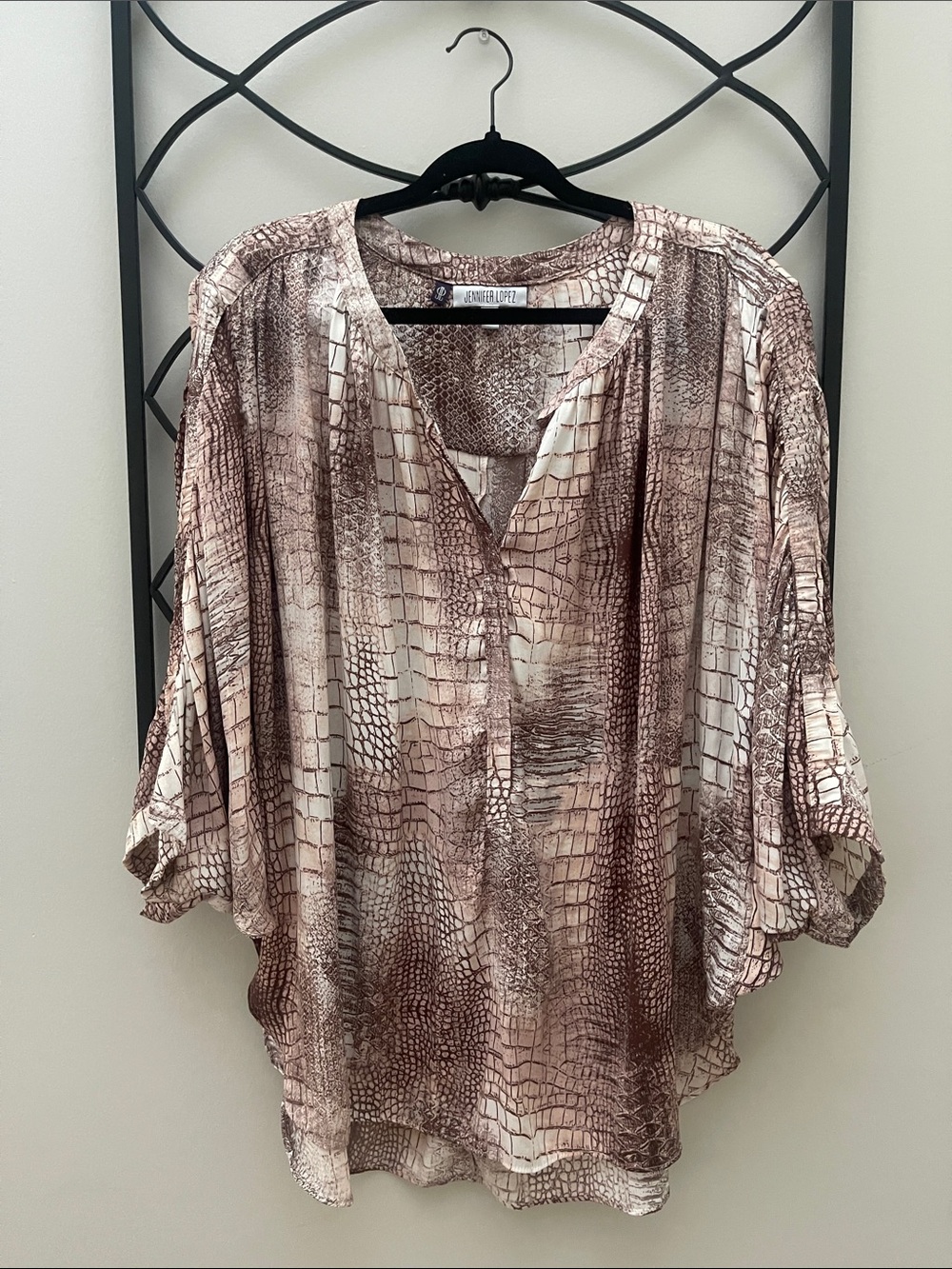 Snake-Print Tunic Top